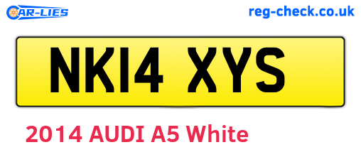 NK14XYS are the vehicle registration plates.