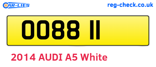 OO8811 are the vehicle registration plates.