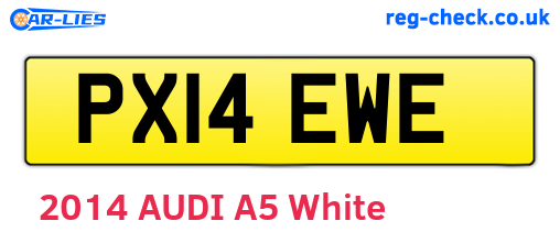PX14EWE are the vehicle registration plates.