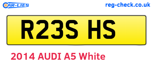 R23SHS are the vehicle registration plates.
