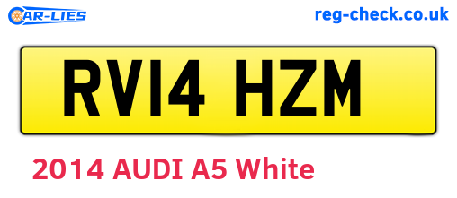 RV14HZM are the vehicle registration plates.