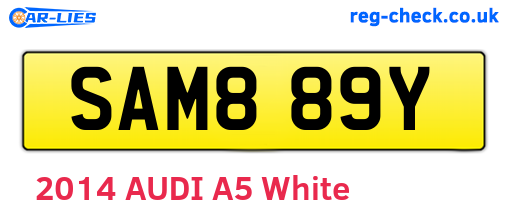 SAM889Y are the vehicle registration plates.