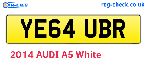 YE64UBR are the vehicle registration plates.