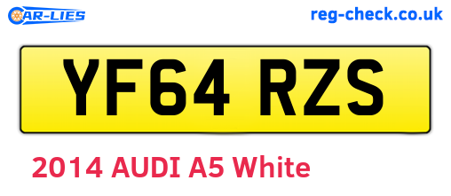 YF64RZS are the vehicle registration plates.