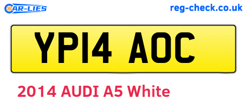 YP14AOC are the vehicle registration plates.