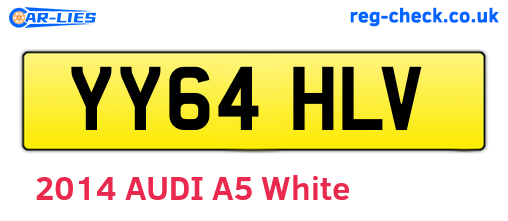 YY64HLV are the vehicle registration plates.