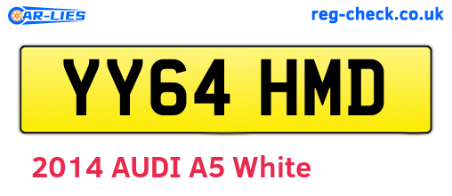 YY64HMD are the vehicle registration plates.