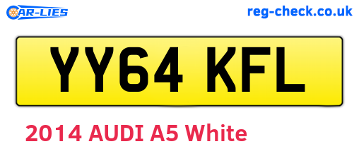 YY64KFL are the vehicle registration plates.