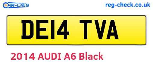 DE14TVA are the vehicle registration plates.