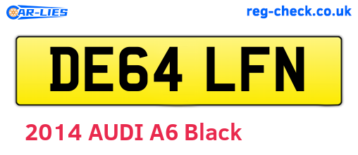 DE64LFN are the vehicle registration plates.