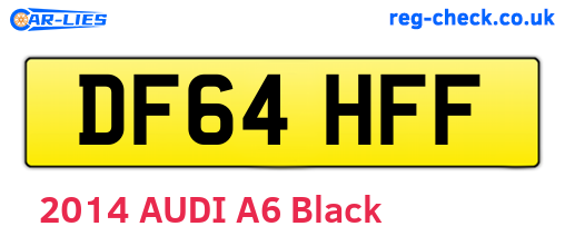 DF64HFF are the vehicle registration plates.