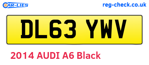 DL63YWV are the vehicle registration plates.