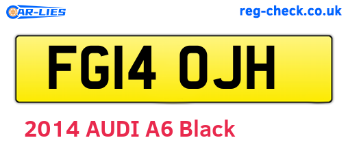 FG14OJH are the vehicle registration plates.