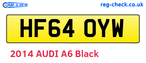 HF64OYW are the vehicle registration plates.