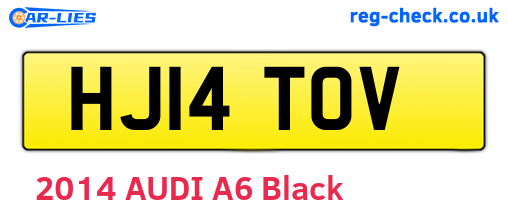 HJ14TOV are the vehicle registration plates.