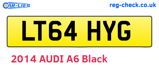 LT64HYG are the vehicle registration plates.