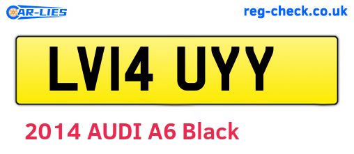 LV14UYY are the vehicle registration plates.