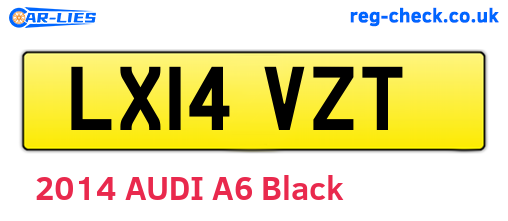 LX14VZT are the vehicle registration plates.