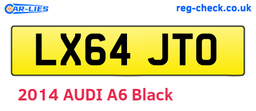 LX64JTO are the vehicle registration plates.