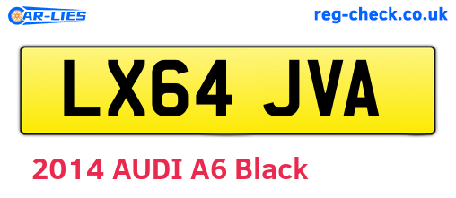LX64JVA are the vehicle registration plates.