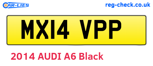 MX14VPP are the vehicle registration plates.