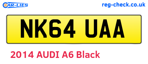 NK64UAA are the vehicle registration plates.