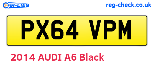PX64VPM are the vehicle registration plates.