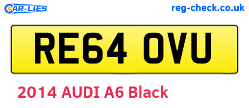 RE64OVU are the vehicle registration plates.