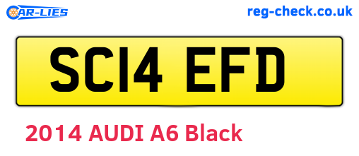 SC14EFD are the vehicle registration plates.