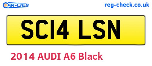 SC14LSN are the vehicle registration plates.