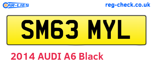 SM63MYL are the vehicle registration plates.