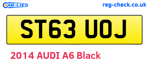 ST63UOJ are the vehicle registration plates.