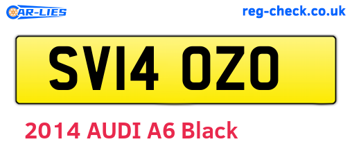 SV14OZO are the vehicle registration plates.