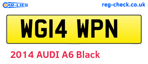 WG14WPN are the vehicle registration plates.