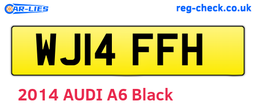 WJ14FFH are the vehicle registration plates.