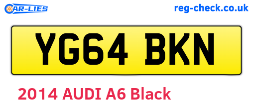 YG64BKN are the vehicle registration plates.