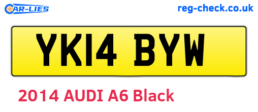 YK14BYW are the vehicle registration plates.