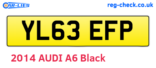 YL63EFP are the vehicle registration plates.