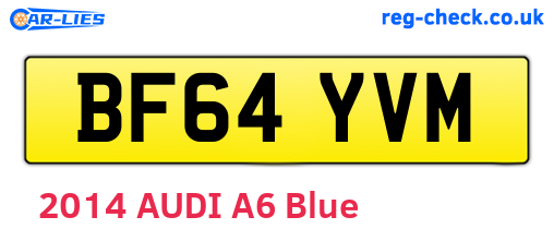 BF64YVM are the vehicle registration plates.