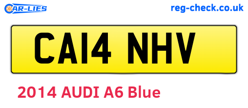 CA14NHV are the vehicle registration plates.