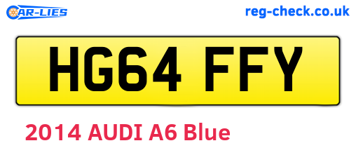 HG64FFY are the vehicle registration plates.