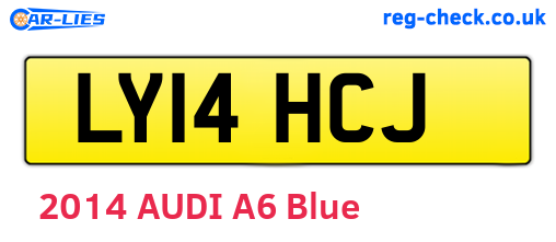 LY14HCJ are the vehicle registration plates.