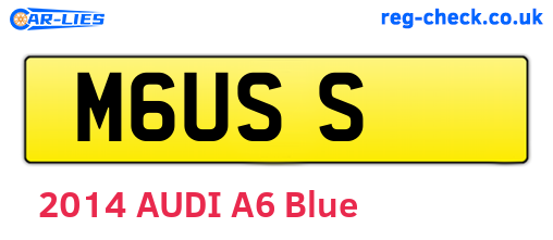 M6USS are the vehicle registration plates.
