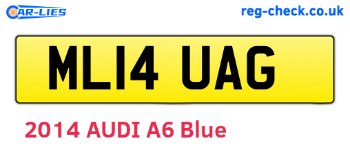 ML14UAG are the vehicle registration plates.