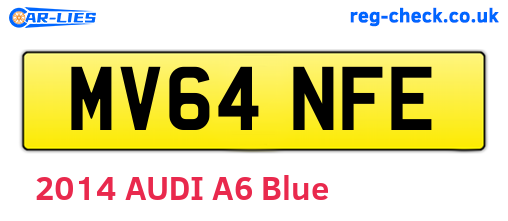 MV64NFE are the vehicle registration plates.