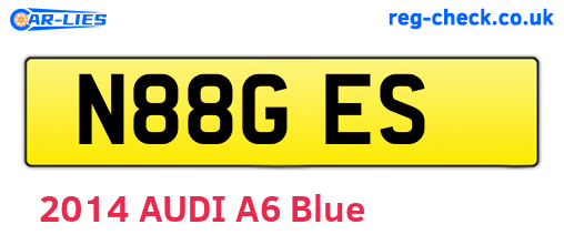 N88GES are the vehicle registration plates.
