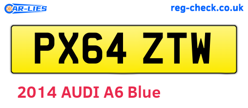 PX64ZTW are the vehicle registration plates.
