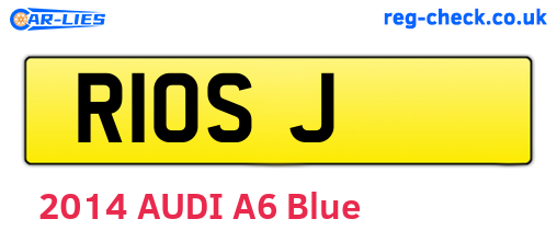 R1OSJ are the vehicle registration plates.