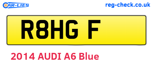 R8HGF are the vehicle registration plates.