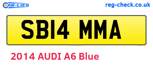 SB14MMA are the vehicle registration plates.